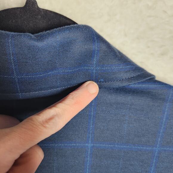 Cabi Sunset Kiss Windowpane Blazer 5425 Sz 8 Button Blue Academia Preppy Career - Picture 4 of 16